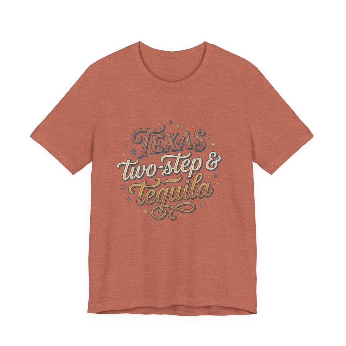 Texas Two Step & Tequila T-Shirt — Retro Country Music Tee, Western Dance Graphic Top, Boho Cowgirl Apparel, Honky Tonk Shirt