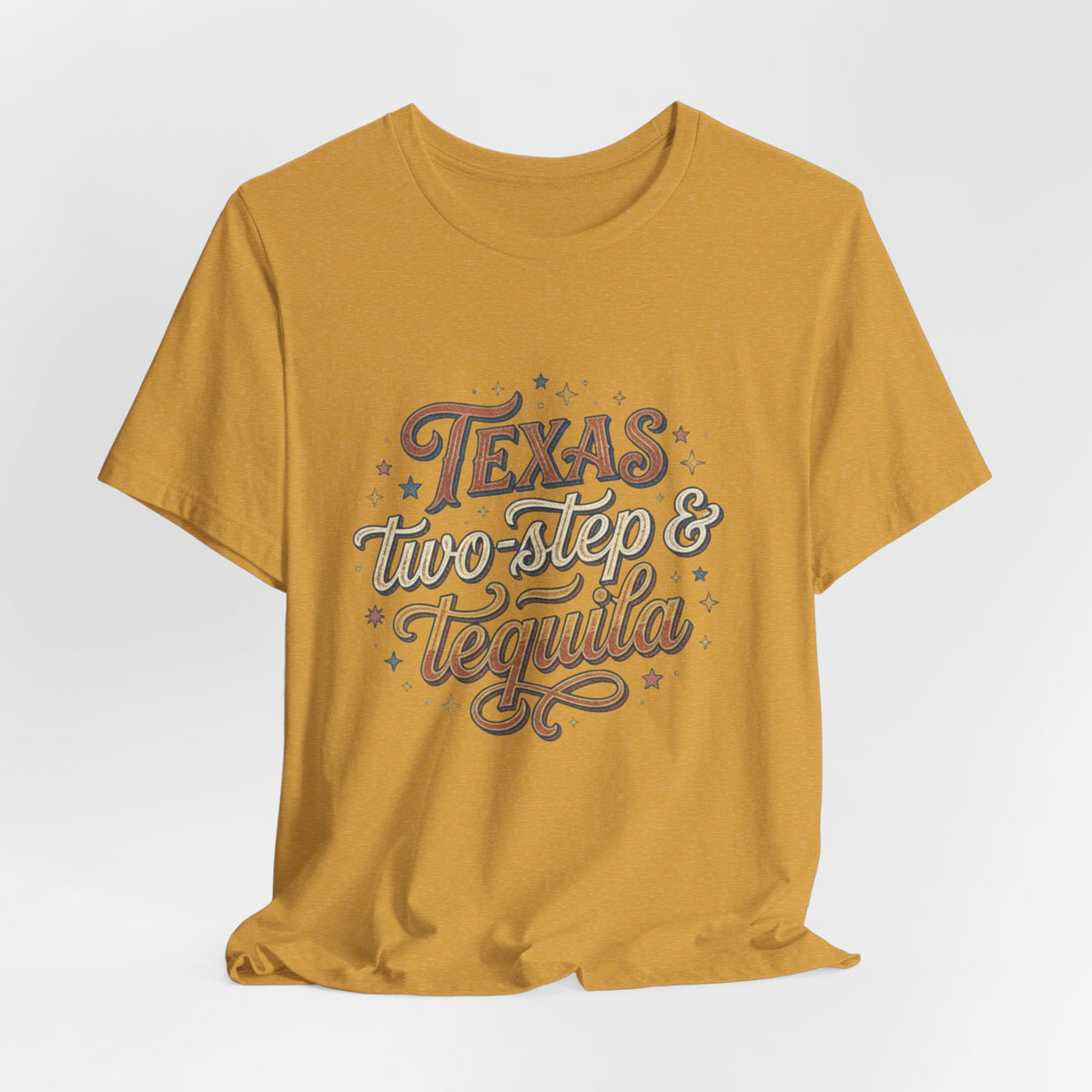 Texas Two Step & Tequila T-Shirt — Retro Country Music Tee, Western Dance Graphic Top, Boho Cowgirl Apparel, Honky Tonk Shirt