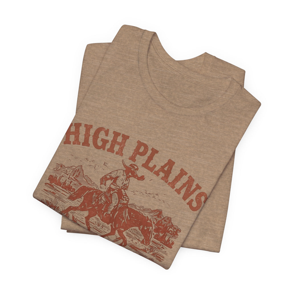 High Plains Drifter Cowboy T-Shirt, Vintage Western Graphic Tee, Retro Rodeo Shirt, Desert Landscape TX Clothing