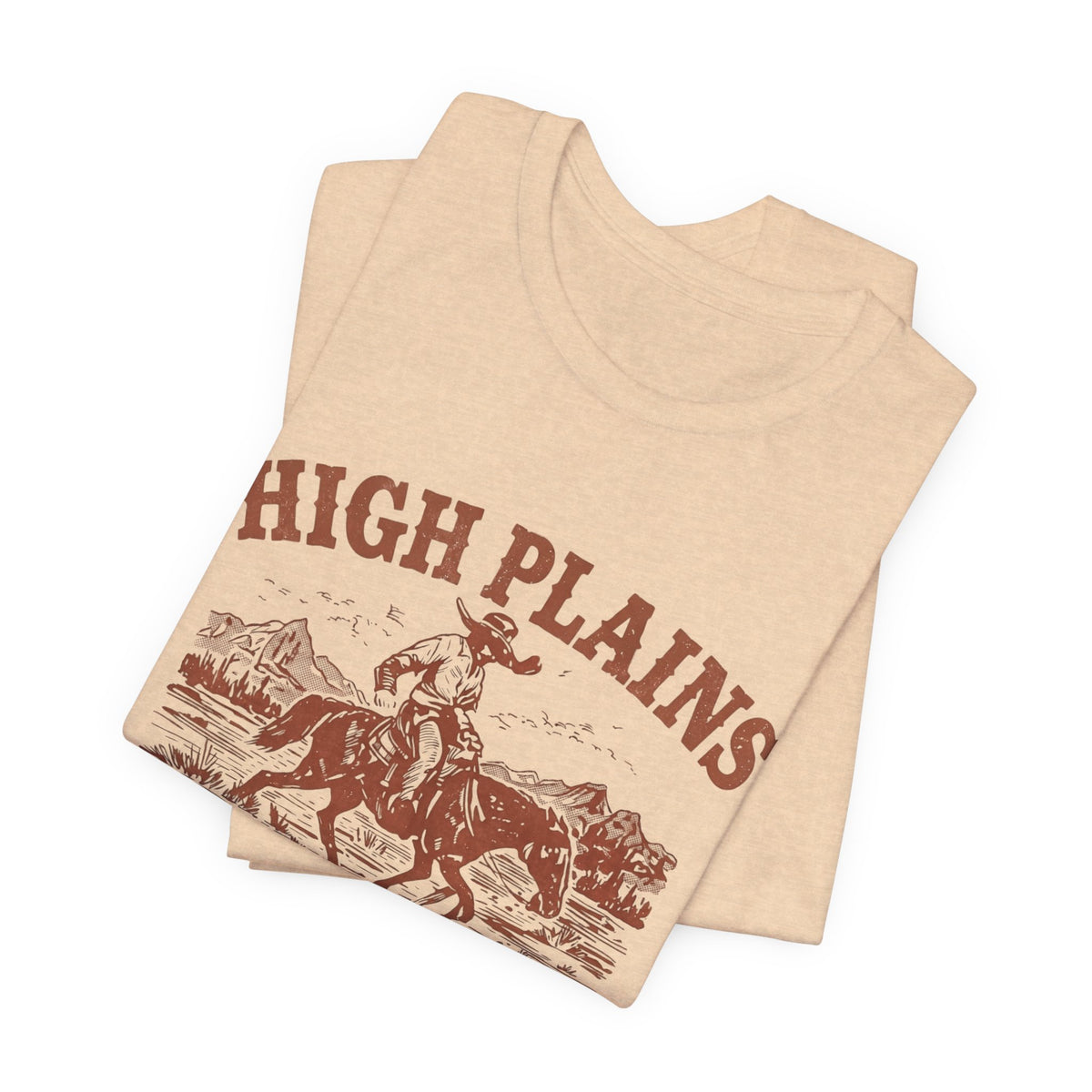 High Plains Drifter Cowboy T-Shirt, Vintage Western Graphic Tee, Retro Rodeo Shirt, Desert Landscape TX Clothing