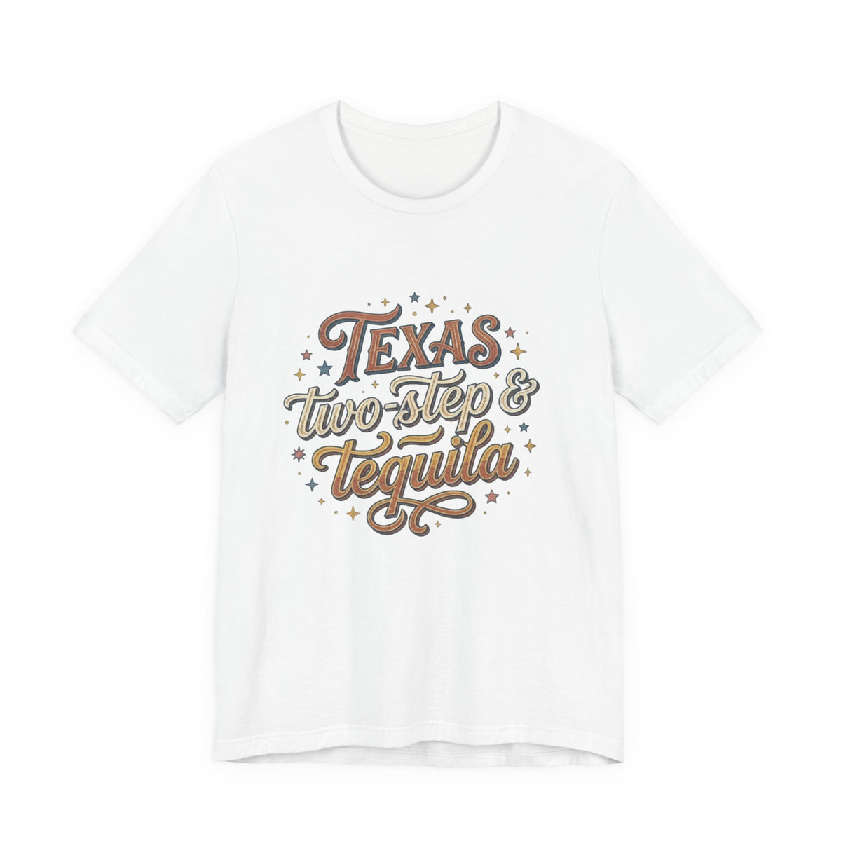 Texas Two Step & Tequila T-Shirt — Retro Country Music Tee, Western Dance Graphic Top, Boho Cowgirl Apparel, Honky Tonk Shirt