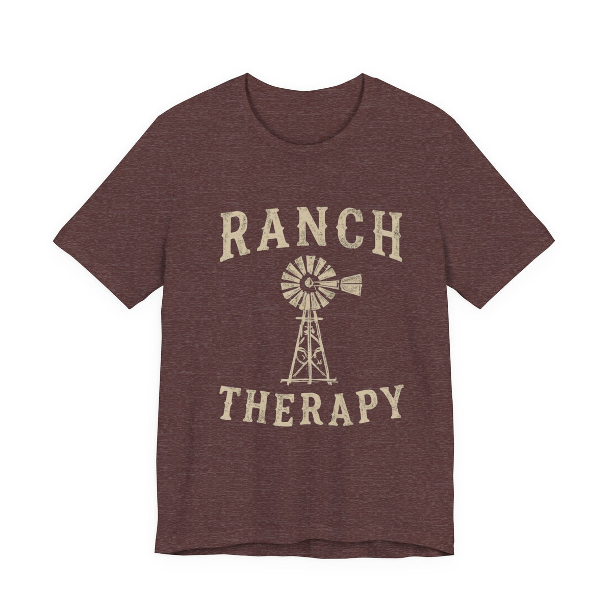Ranch Therapy T-Shirt — Vintage Windmill Graphic Tee, Farm Life Apparel, Country Western Shirt, Rustic Women's Top, Rural Lifestyle