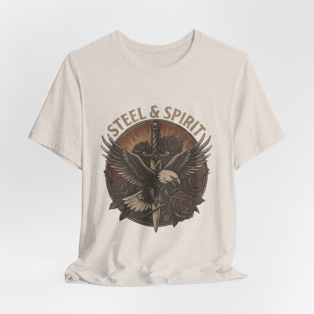 Steel Spirit Eagle T-Shirt — Mechanical Bald Eagle Graphic Tee, Tactical Western Apparel, Rugged Country Style Shirt