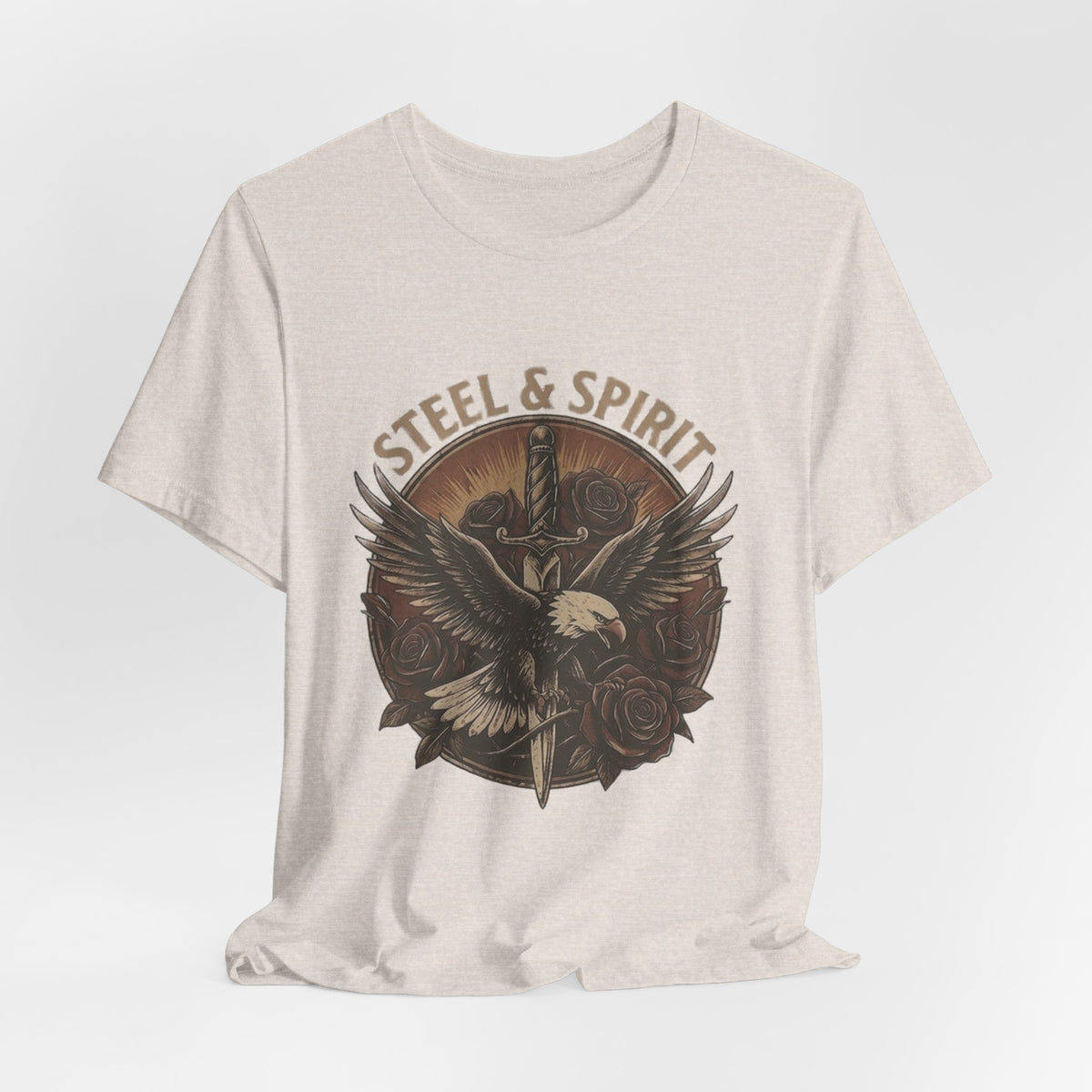 Steel Spirit Eagle T-Shirt — Mechanical Bald Eagle Graphic Tee, Tactical Western Apparel, Rugged Country Style Shirt
