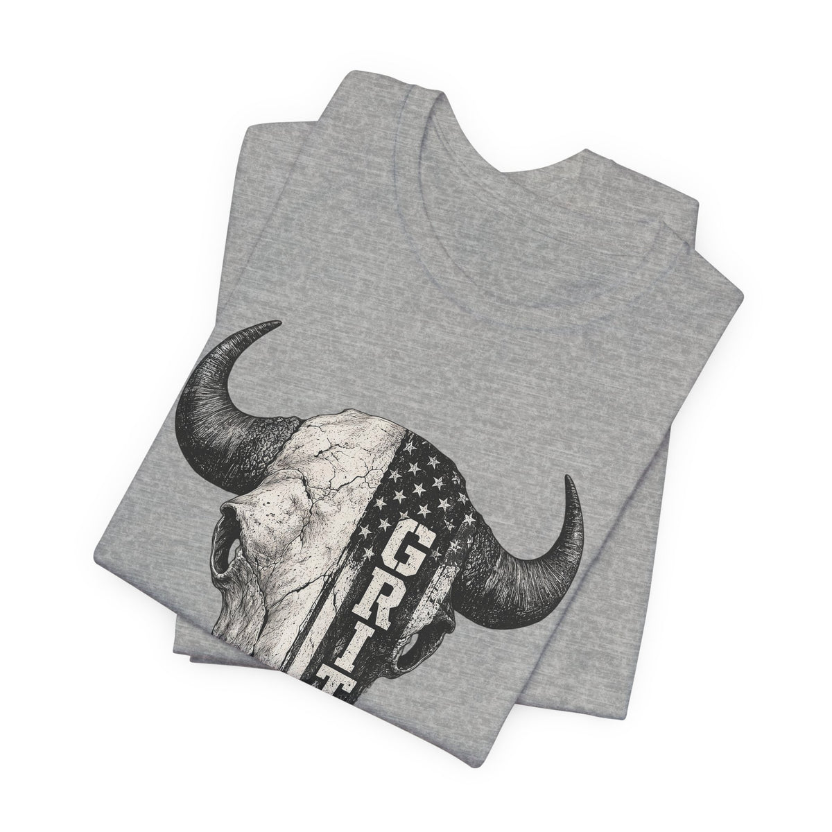 Grit Bison Skull Graphic Tee