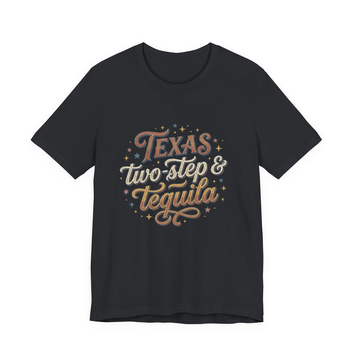 Texas Two Step & Tequila T-Shirt — Retro Country Music Tee, Western Dance Graphic Top, Boho Cowgirl Apparel, Honky Tonk Shirt