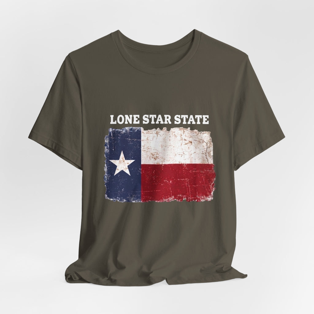 Texas Flag Distressed Tee — Vintage Lone Star T-Shirt