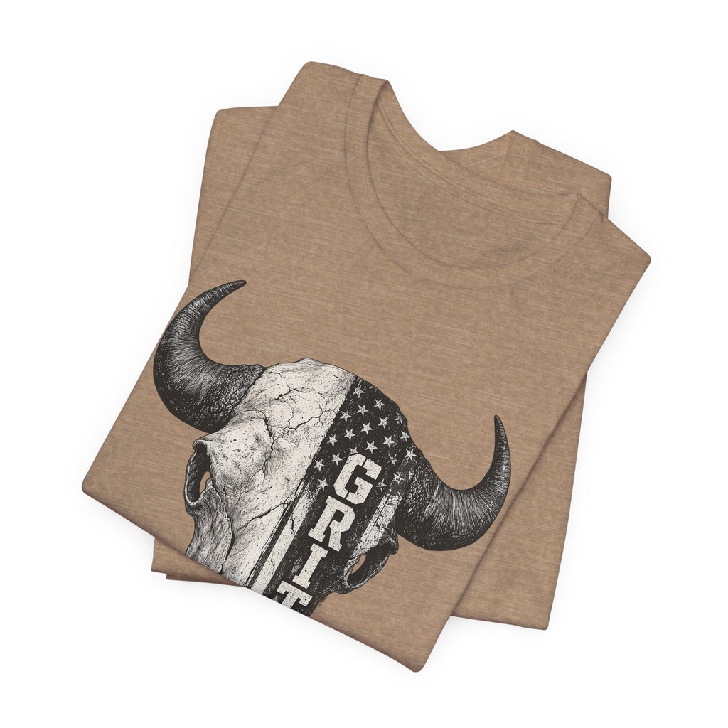 Grit Bison Skull Graphic Tee