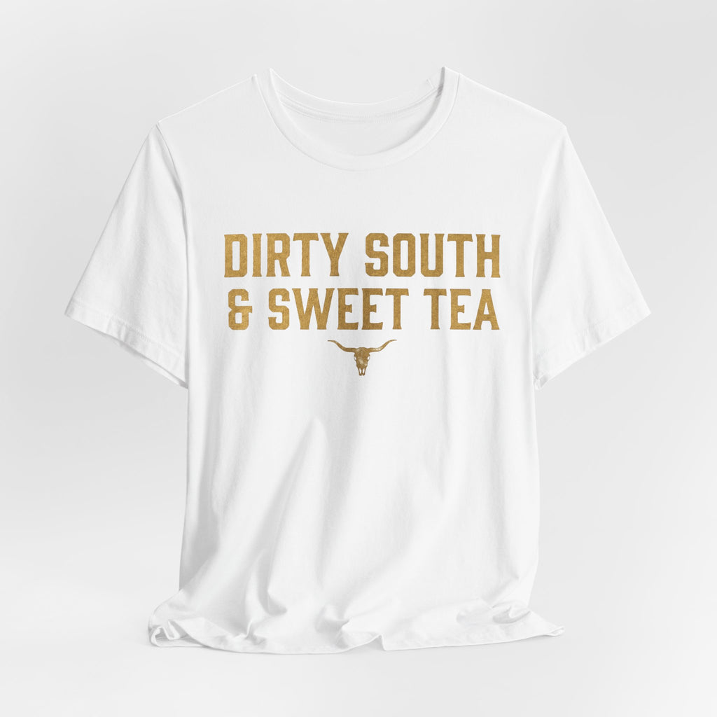Dirty South & Sweet Tea Tee — Southern Longhorn Graphic T-Shirt