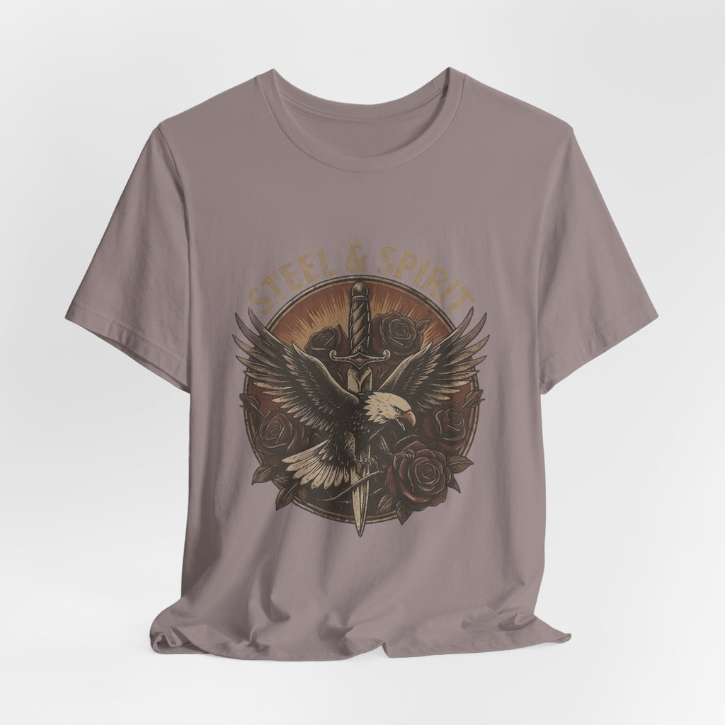 Steel Spirit Eagle T-Shirt — Mechanical Bald Eagle Graphic Tee, Tactical Western Apparel, Rugged Country Style Shirt