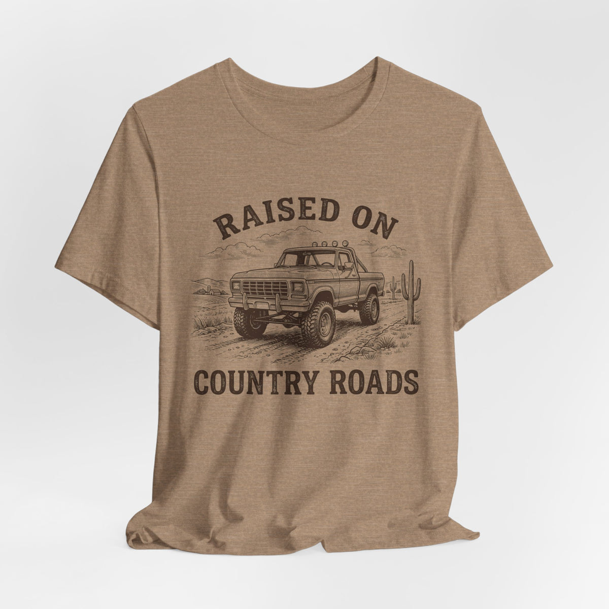 Raised On Country Roads Truck T‑Shirt — Vintage Western Pickup Tee