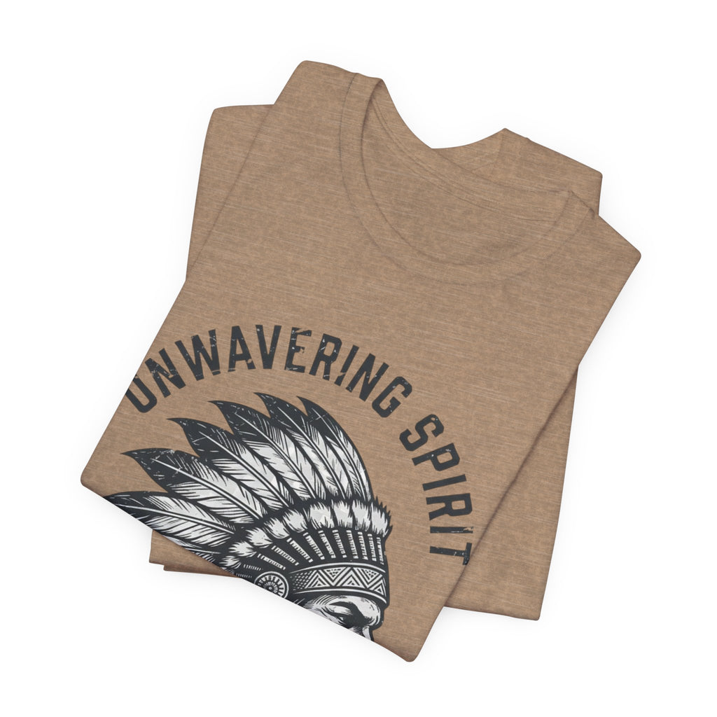 Unwavering Spirit T-Shirt — Native Chief Headdress Graphic Tee