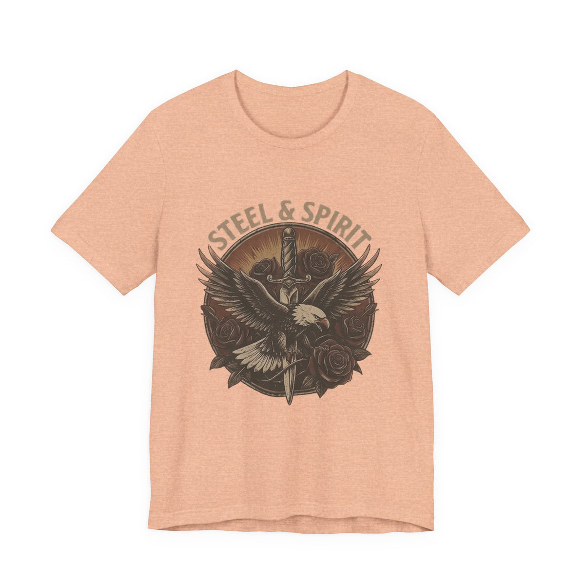 Steel Spirit Eagle T-Shirt — Mechanical Bald Eagle Graphic Tee, Tactical Western Apparel, Rugged Country Style Shirt