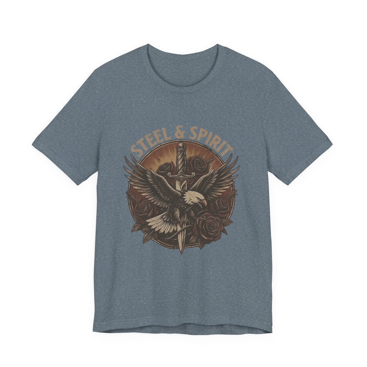 Steel Spirit Eagle T-Shirt — Mechanical Bald Eagle Graphic Tee, Tactical Western Apparel, Rugged Country Style Shirt