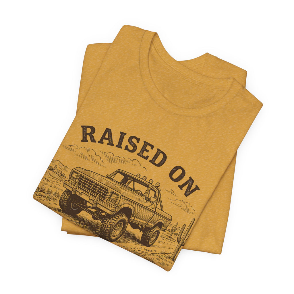 Raised On Country Roads Truck T‑Shirt — Vintage Western Pickup Tee