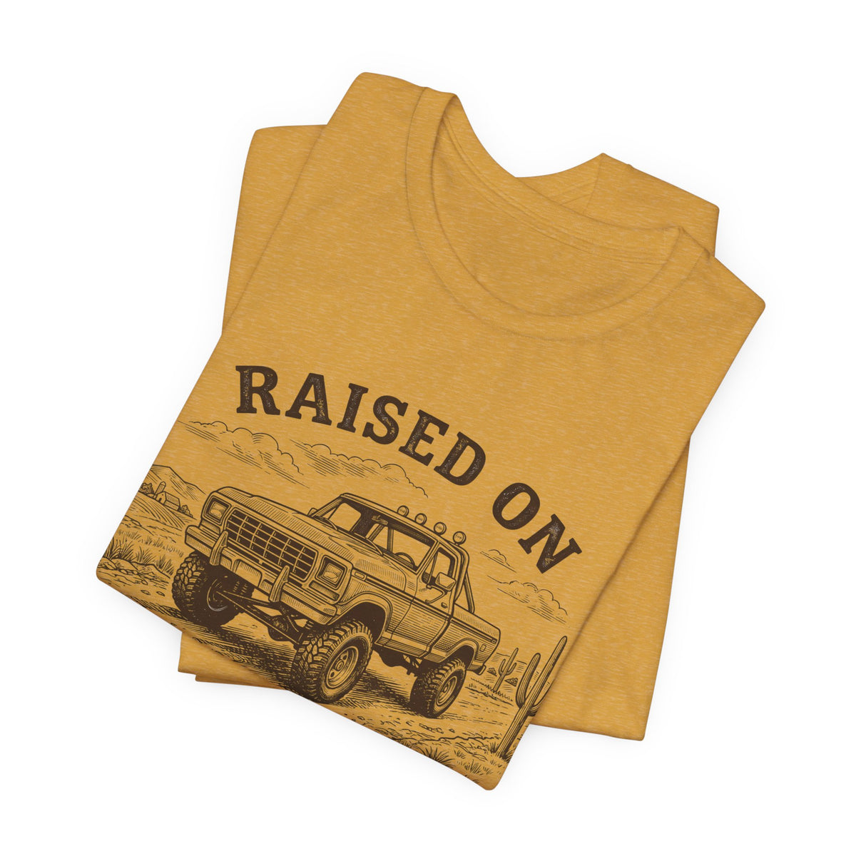 Raised On Country Roads Truck T‑Shirt — Vintage Western Pickup Tee