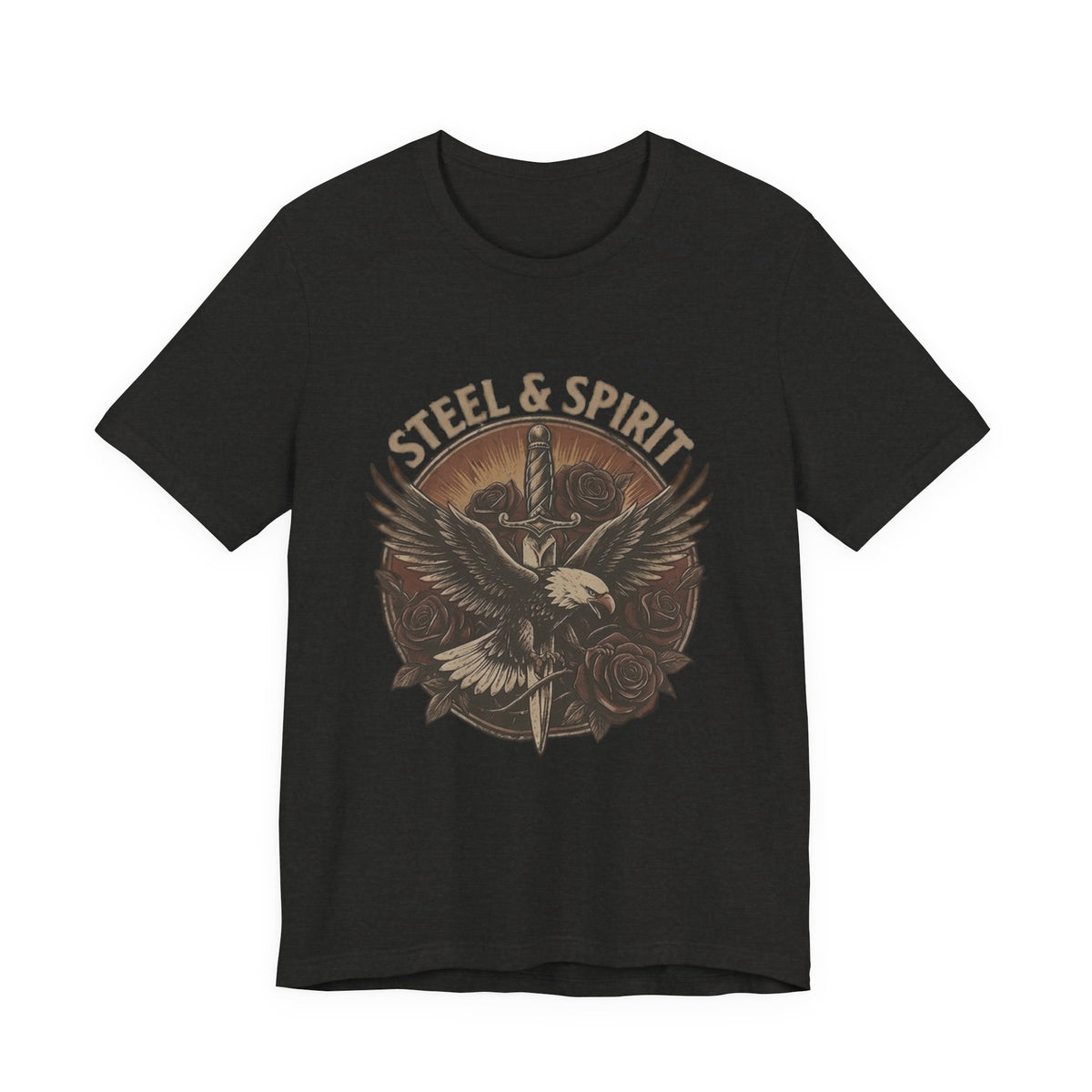 Steel Spirit Eagle T-Shirt — Mechanical Bald Eagle Graphic Tee, Tactical Western Apparel, Rugged Country Style Shirt