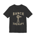 Ranch Therapy T-Shirt — Vintage Windmill Graphic Tee, Farm Life Apparel, Country Western Shirt, Rustic Women's Top, Rural Lifestyle