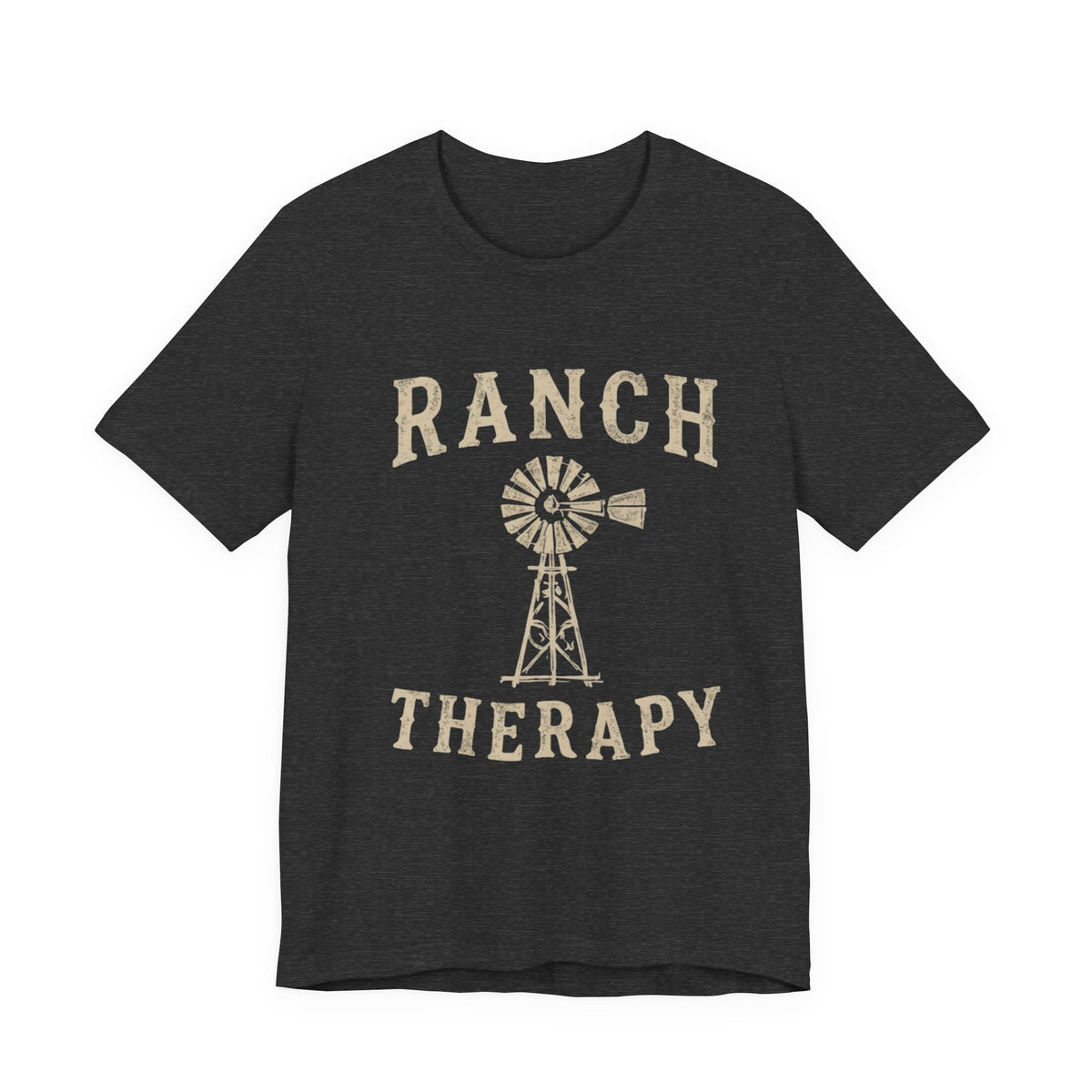 Ranch Therapy T-Shirt — Vintage Windmill Graphic Tee, Farm Life Apparel, Country Western Shirt, Rustic Women's Top, Rural Lifestyle