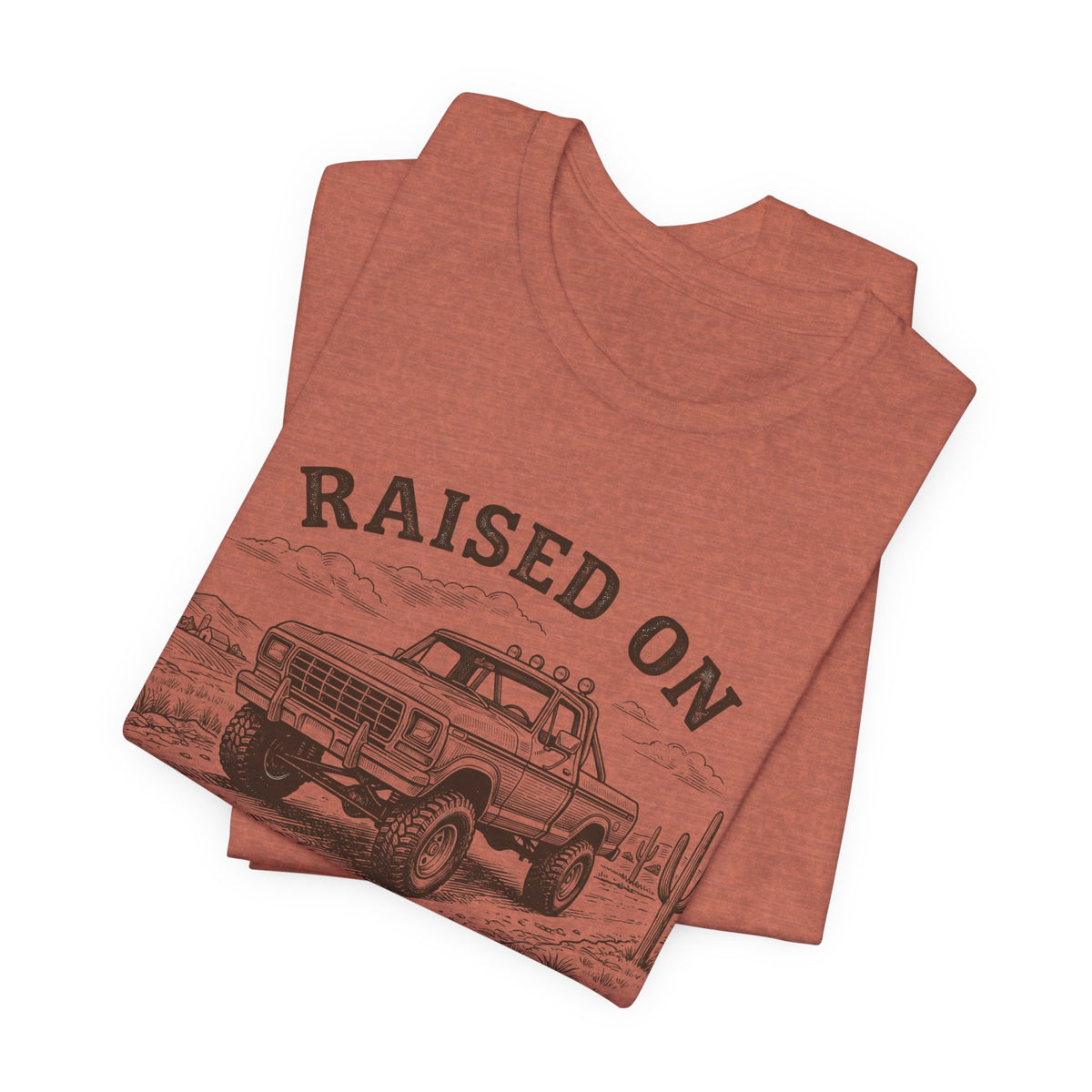Raised On Country Roads Truck T‑Shirt — Vintage Western Pickup Tee