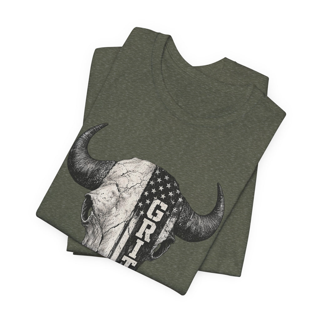Grit Bison Skull Graphic Tee
