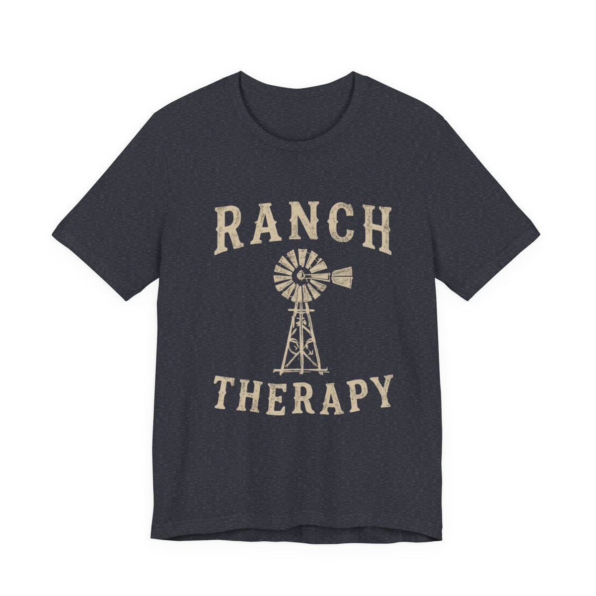 Ranch Therapy T-Shirt — Vintage Windmill Graphic Tee, Farm Life Apparel, Country Western Shirt, Rustic Women's Top, Rural Lifestyle