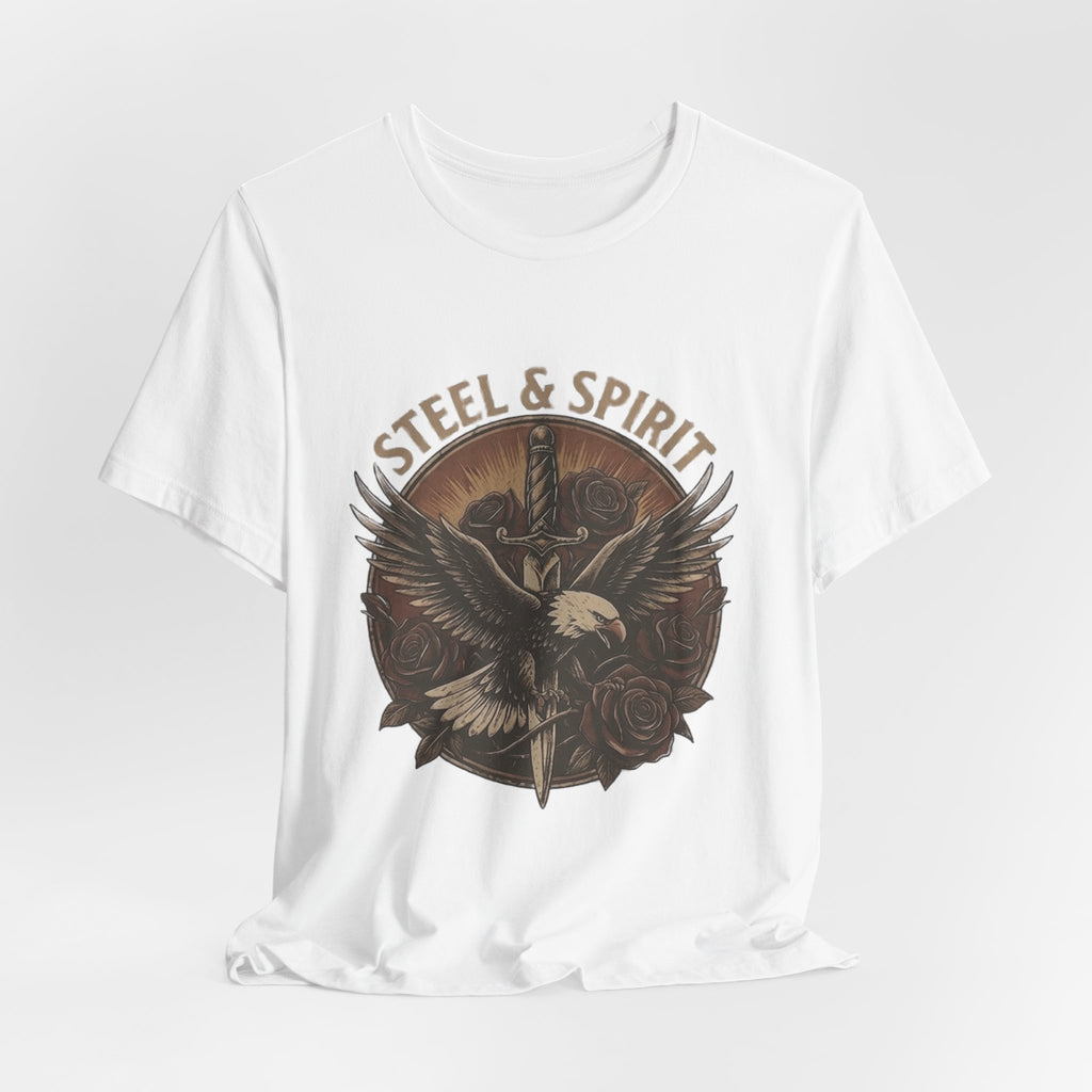 Steel Spirit Eagle T-Shirt — Mechanical Bald Eagle Graphic Tee, Tactical Western Apparel, Rugged Country Style Shirt
