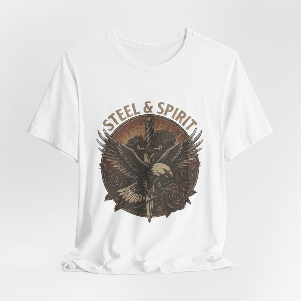 Steel Spirit Eagle T-Shirt — Mechanical Bald Eagle Graphic Tee, Tactical Western Apparel, Rugged Country Style Shirt