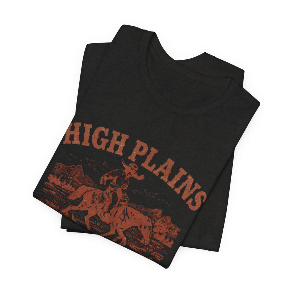 High Plains Drifter Cowboy T-Shirt, Vintage Western Graphic Tee, Retro Rodeo Shirt, Desert Landscape TX Clothing