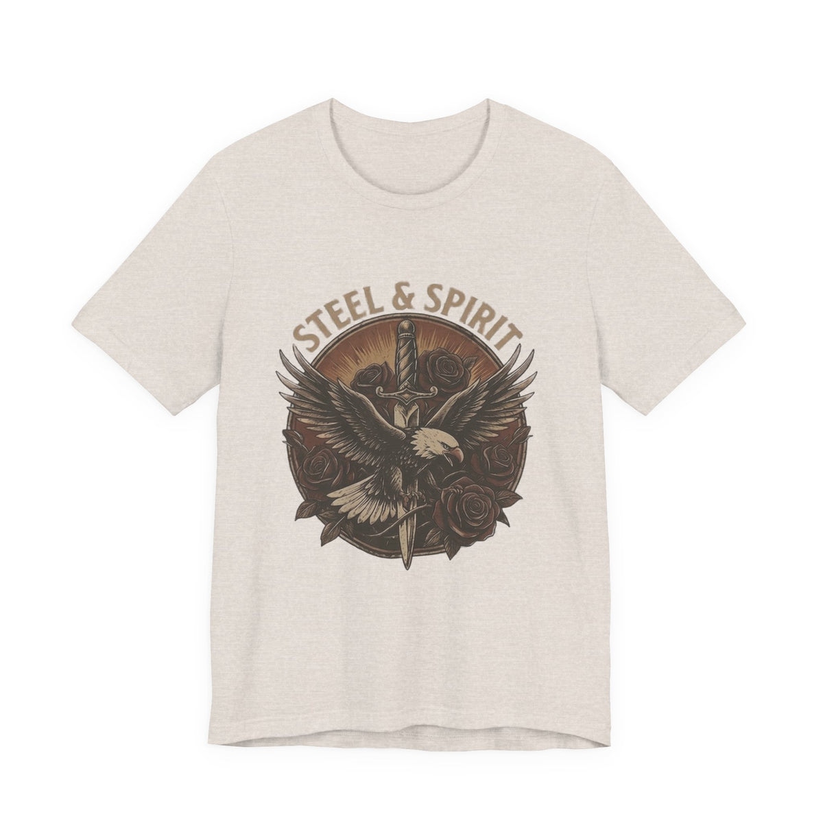 Steel Spirit Eagle T-Shirt — Mechanical Bald Eagle Graphic Tee, Tactical Western Apparel, Rugged Country Style Shirt