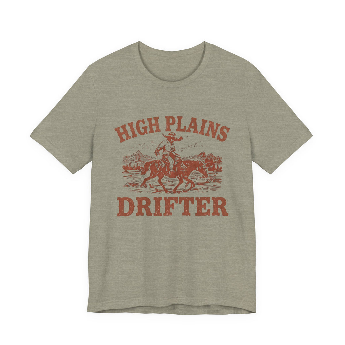 High Plains Drifter Cowboy T-Shirt, Vintage Western Graphic Tee, Retro Rodeo Shirt, Desert Landscape TX Clothing