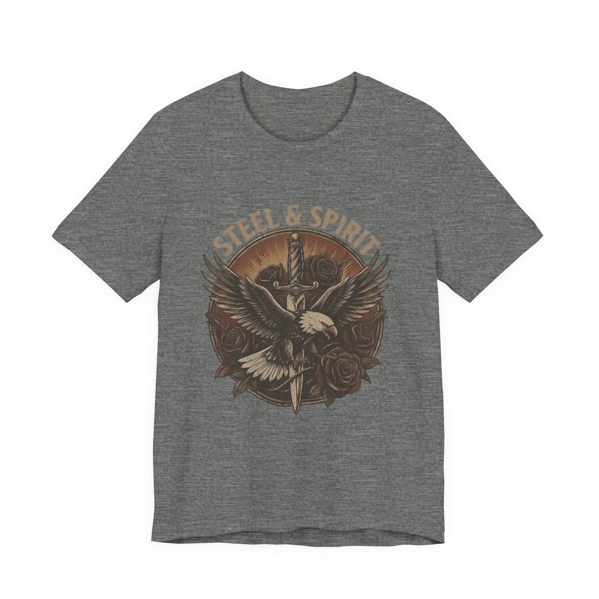 Steel Spirit Eagle T-Shirt — Mechanical Bald Eagle Graphic Tee, Tactical Western Apparel, Rugged Country Style Shirt