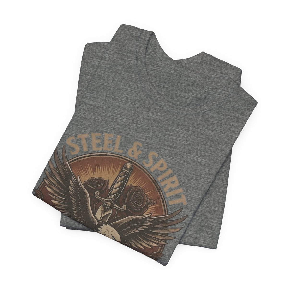 Steel Spirit Eagle T-Shirt — Mechanical Bald Eagle Graphic Tee, Tactical Western Apparel, Rugged Country Style Shirt