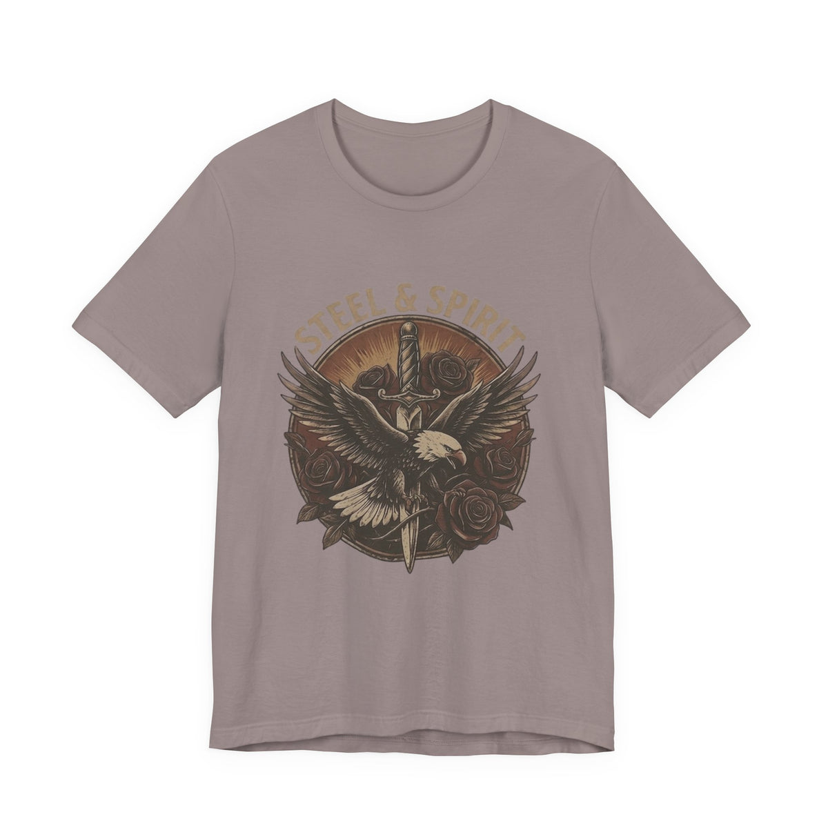 Steel Spirit Eagle T-Shirt — Mechanical Bald Eagle Graphic Tee, Tactical Western Apparel, Rugged Country Style Shirt