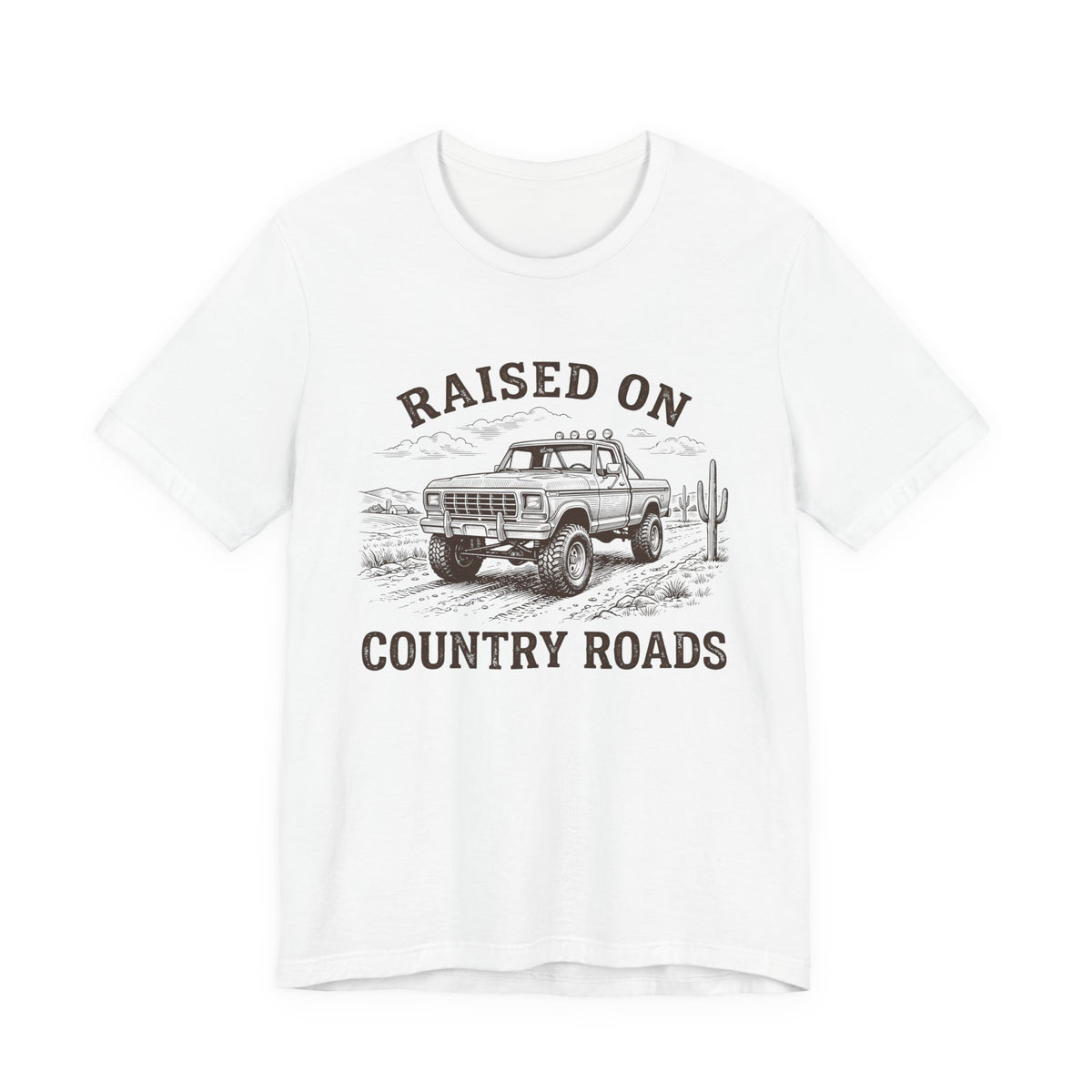Raised On Country Roads Truck T‑Shirt — Vintage Western Pickup Tee