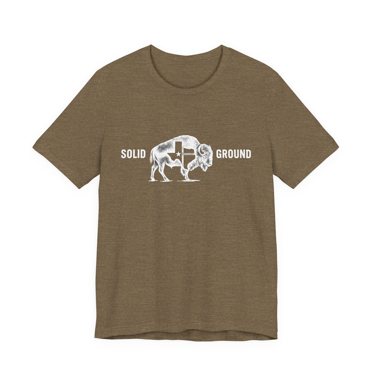 Solid Ground — Minimalist Vintage Bison Tee