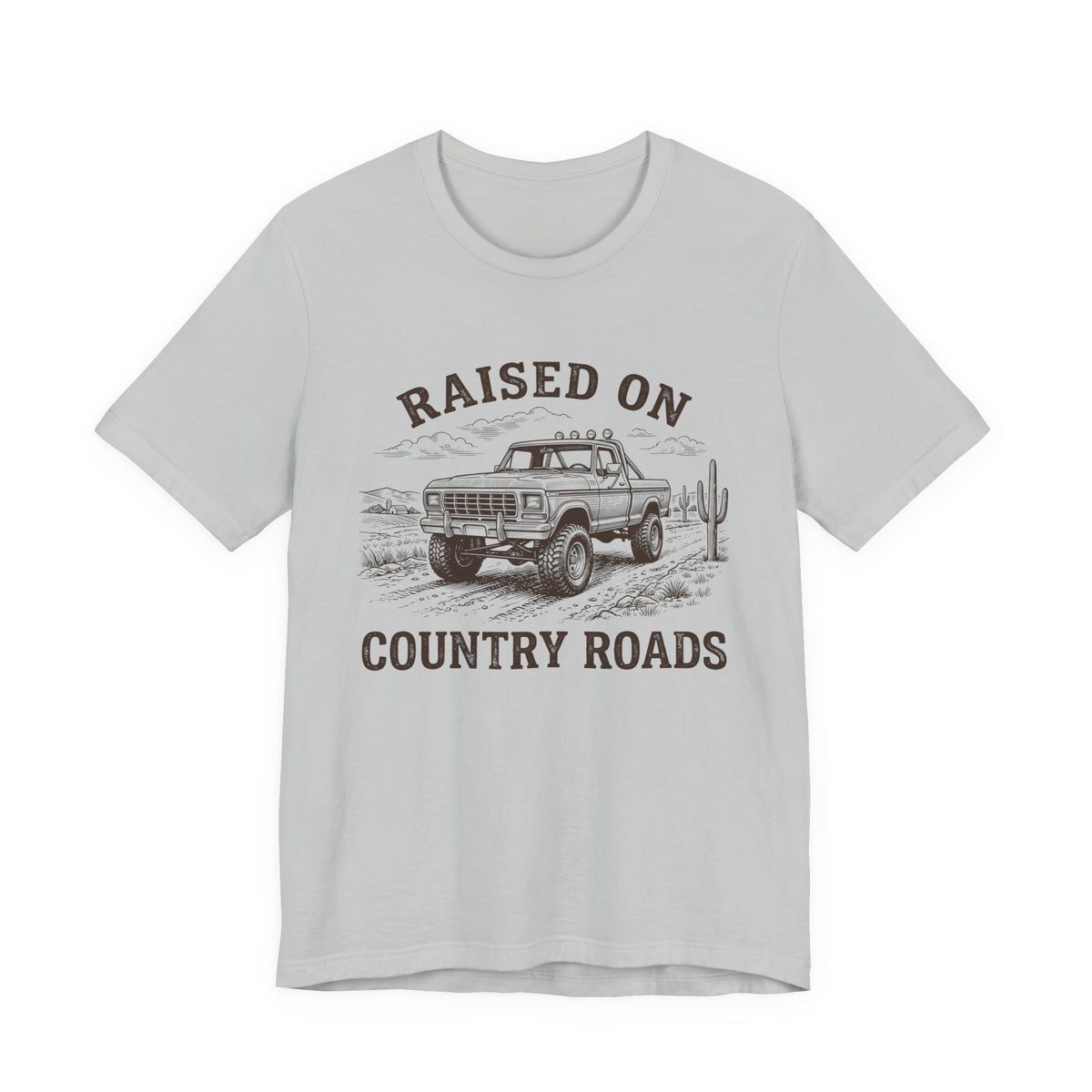 Raised On Country Roads Truck T‑Shirt — Vintage Western Pickup Tee