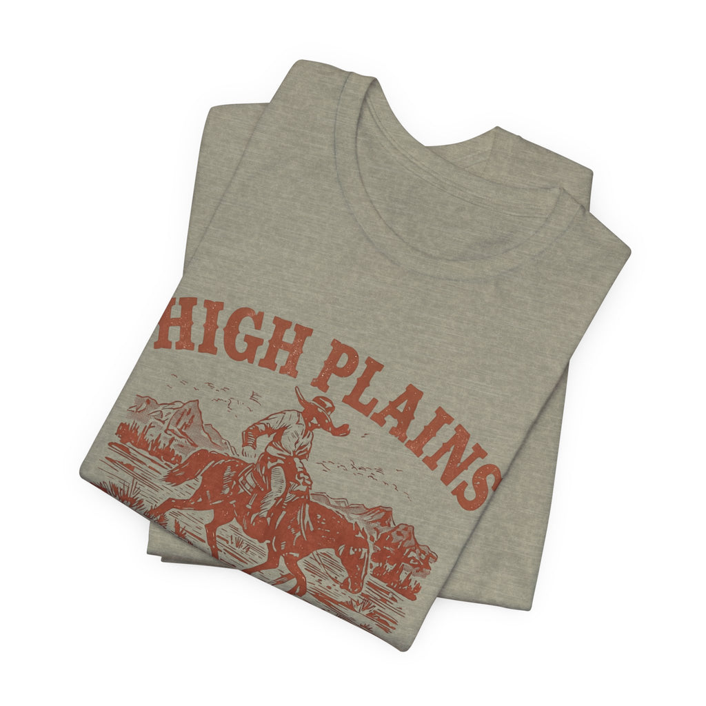 High Plains Drifter Cowboy T-Shirt, Vintage Western Graphic Tee, Retro Rodeo Shirt, Desert Landscape TX Clothing