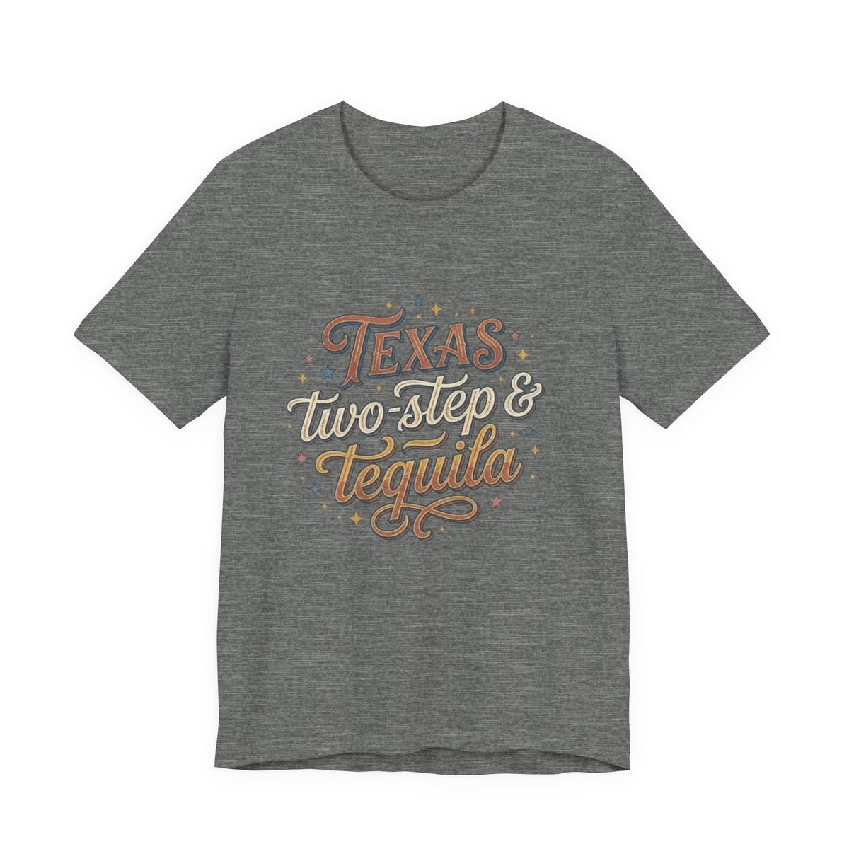 Texas Two Step & Tequila T-Shirt — Retro Country Music Tee, Western Dance Graphic Top, Boho Cowgirl Apparel, Honky Tonk Shirt