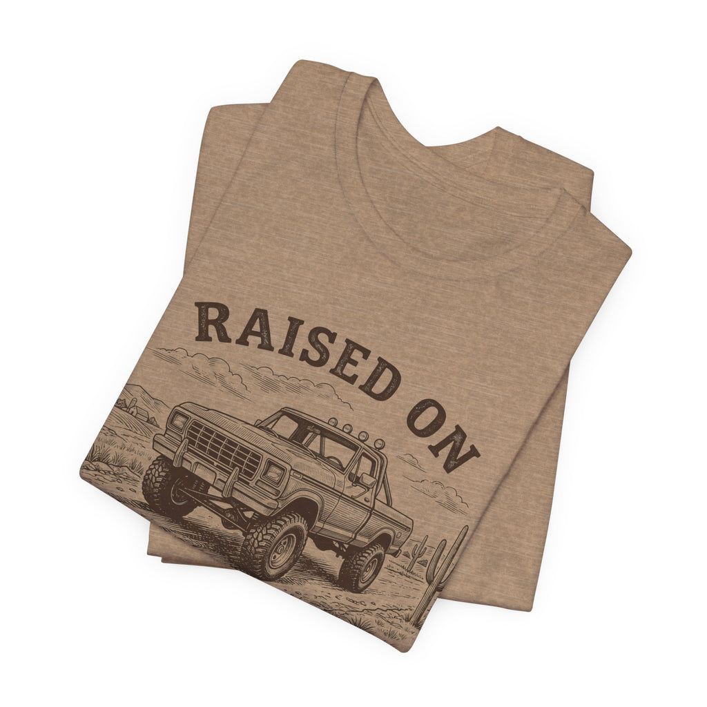 Raised On Country Roads Truck T‑Shirt — Vintage Western Pickup Tee