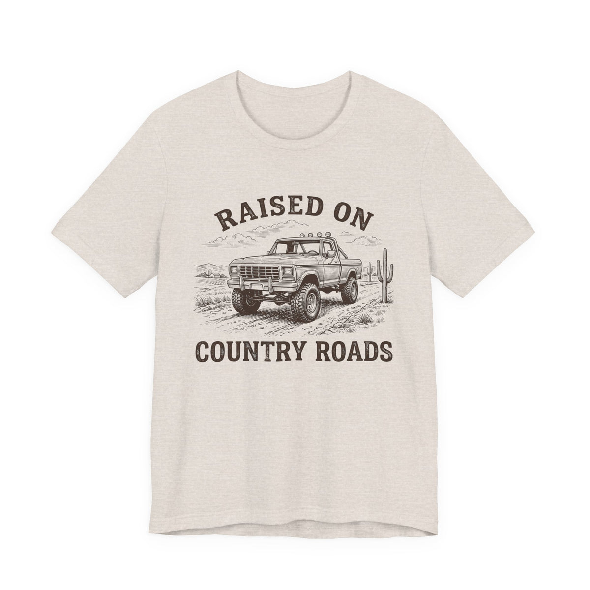 Raised On Country Roads Truck T‑Shirt — Vintage Western Pickup Tee