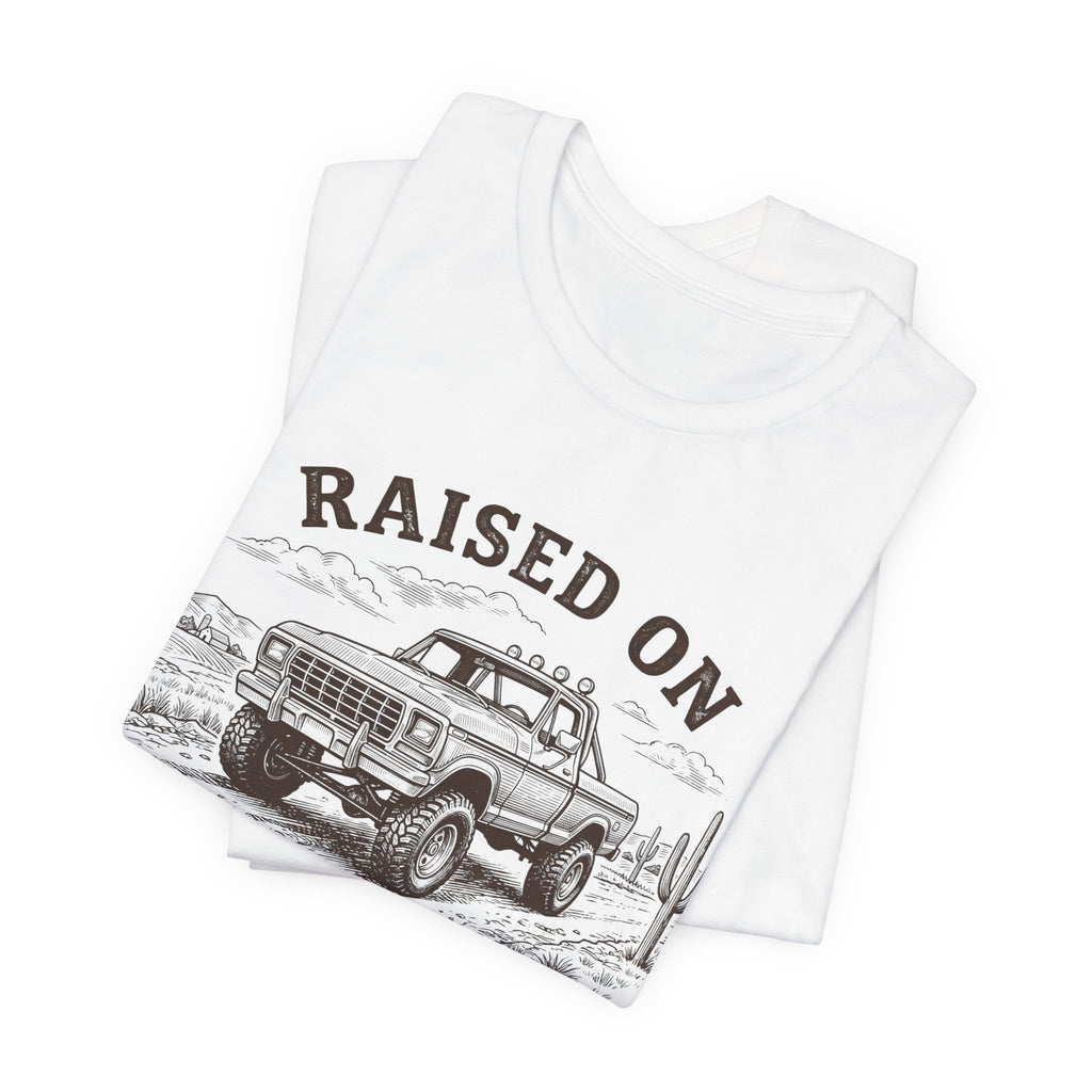 Raised On Country Roads Truck T‑Shirt — Vintage Western Pickup Tee