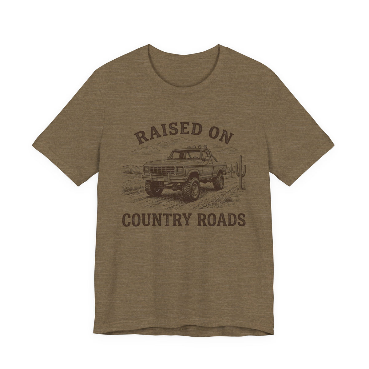 Raised On Country Roads Truck T‑Shirt — Vintage Western Pickup Tee