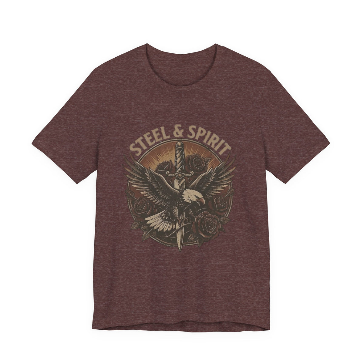 Steel Spirit Eagle T-Shirt — Mechanical Bald Eagle Graphic Tee, Tactical Western Apparel, Rugged Country Style Shirt