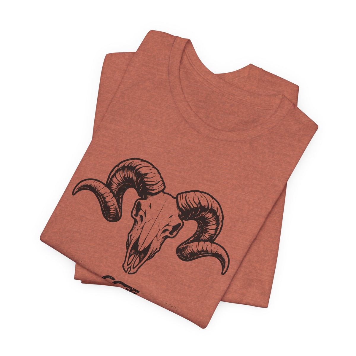 Ram Skull Graphic Tee — "Through Pain Comes Strength" Motivational T-Shirt