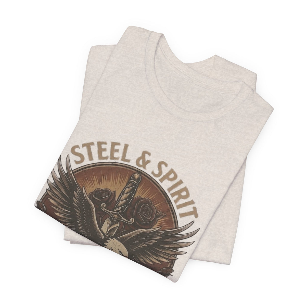 Steel Spirit Eagle T-Shirt — Mechanical Bald Eagle Graphic Tee, Tactical Western Apparel, Rugged Country Style Shirt