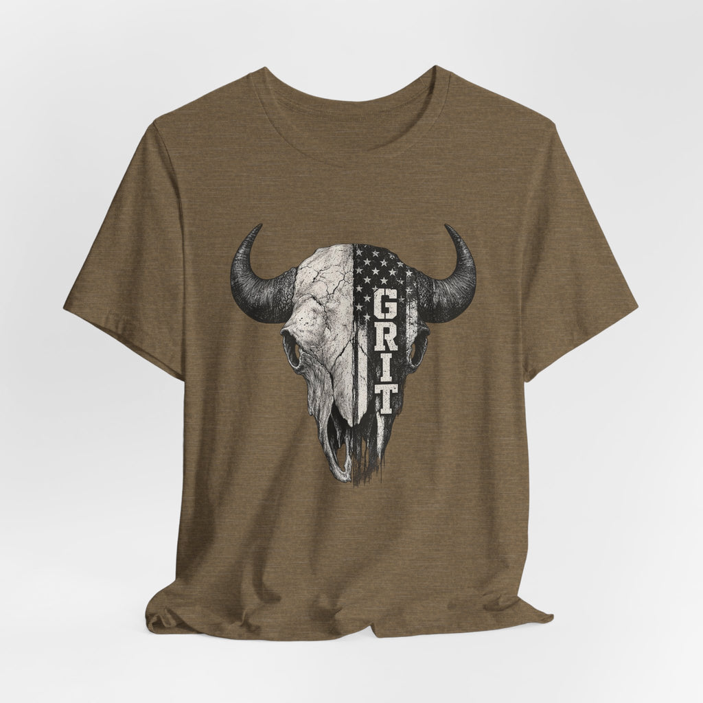 Grit Bison Skull Graphic Tee
