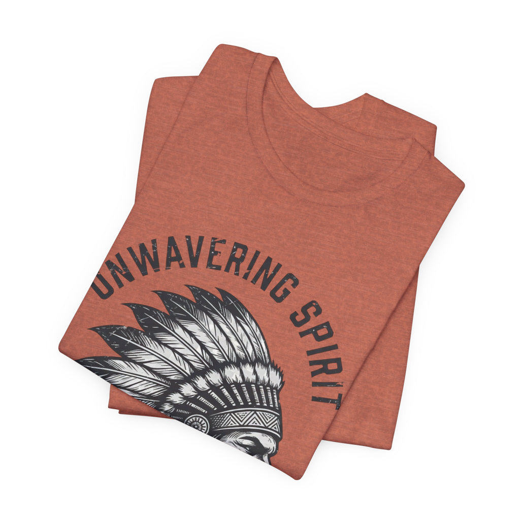 Unwavering Spirit T-Shirt — Native Chief Headdress Graphic Tee