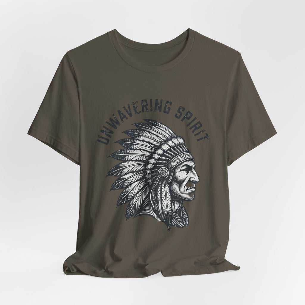 Unwavering Spirit T-Shirt — Native Chief Headdress Graphic Tee