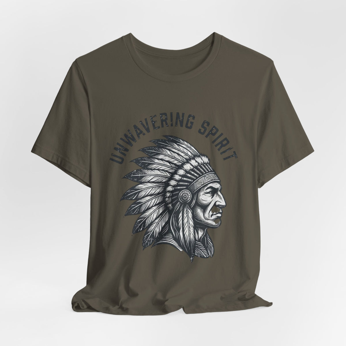 Unwavering Spirit T-Shirt — Native Chief Headdress Graphic Tee